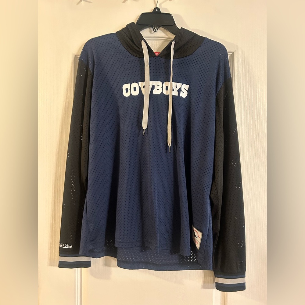 Mitchell & Ness Blue and Black Cowboys Sweater